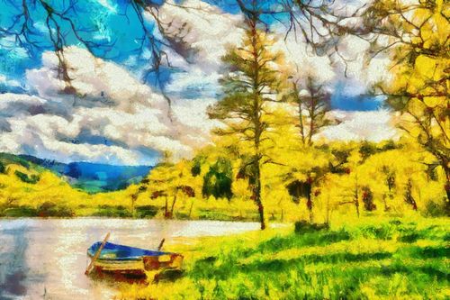 Product picture The boat - Style Claude Monet