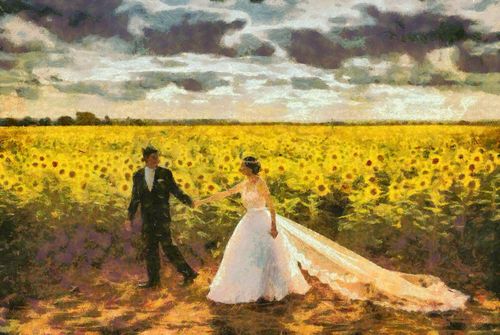 Product picture Newlyweds - Style Claude Monet 
